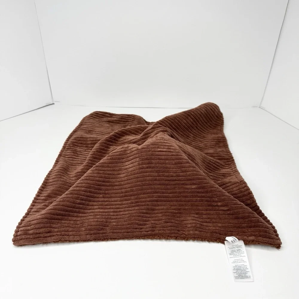 Carters Just One You Brown Bear Plush Security Blanket Lovey Nubby Corduroy